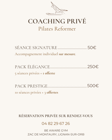 Coaching Privé Pilates Reformer — Séances individuelles sur mesure à Lignan-sur-Orb